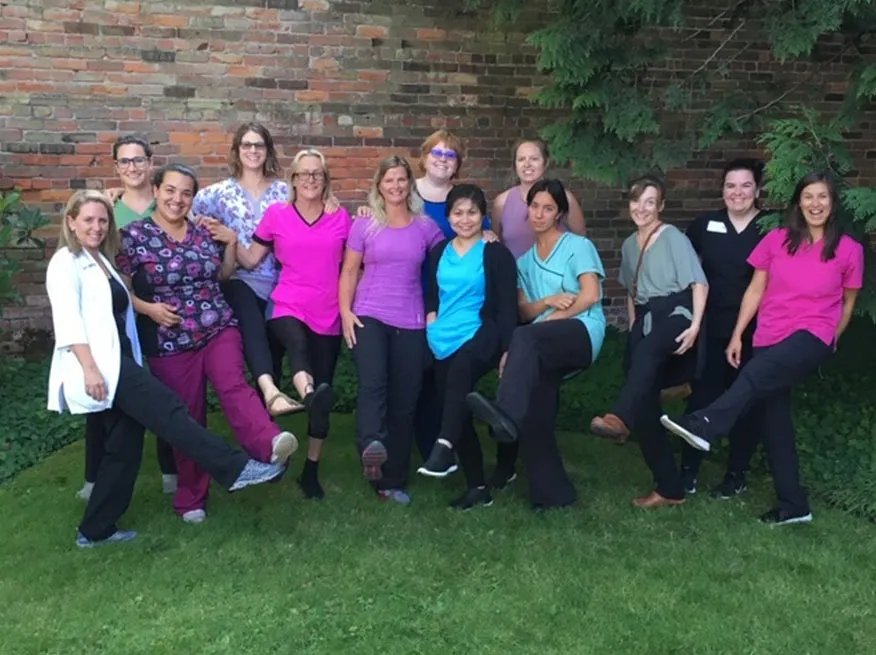 A clinical foot care learning session